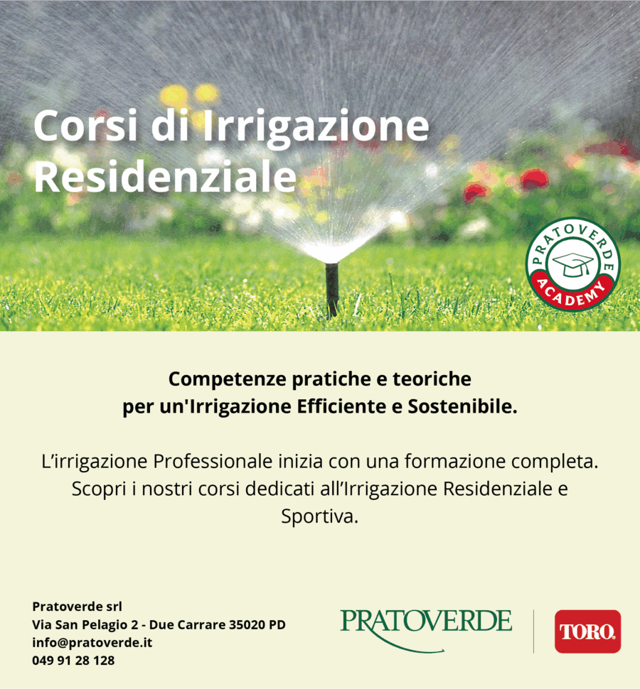 Corsi per Irrigazione Residenziale- Pratoverde Academy