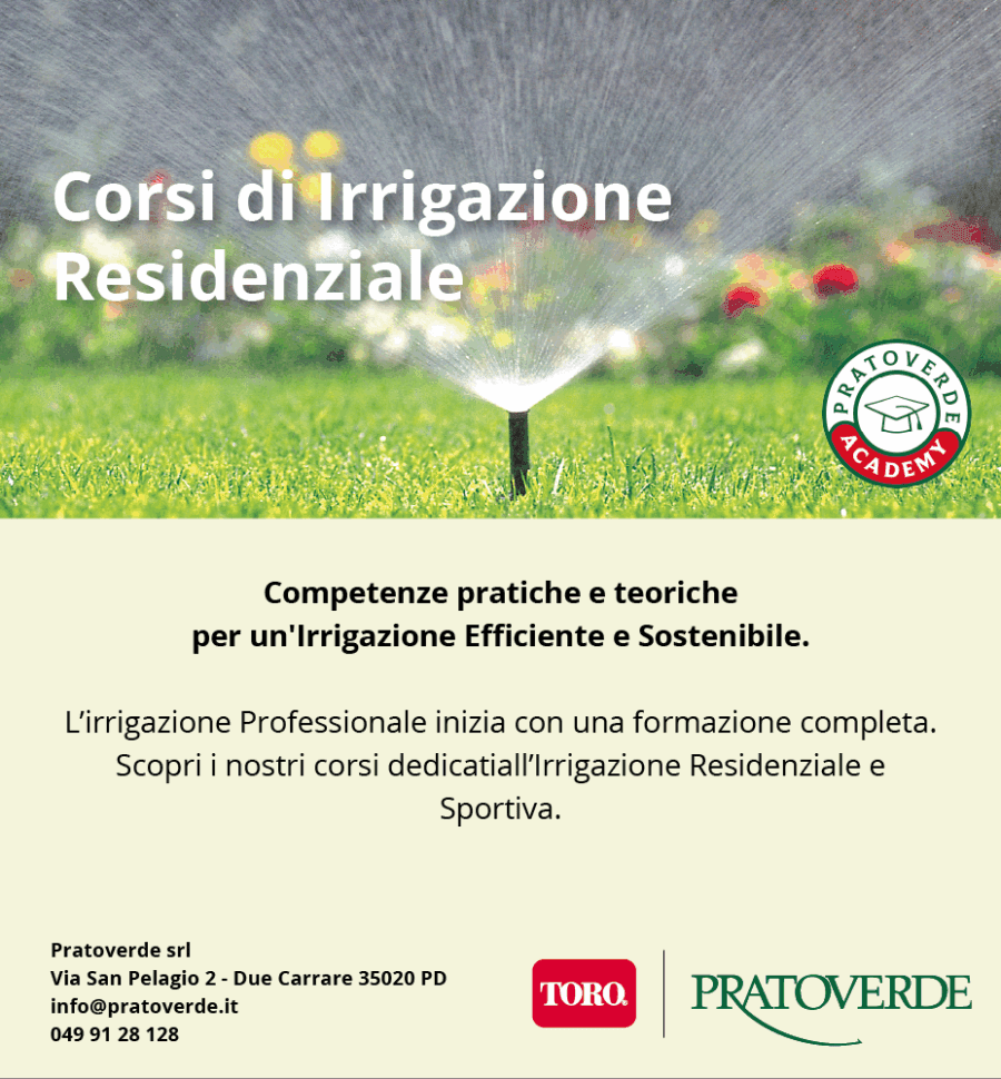Corsi per Irrigazione Residenziale- Pratoverde Academy