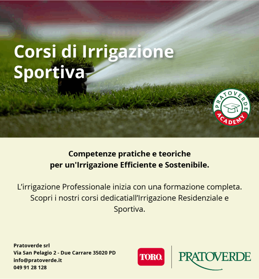 Corsi per Irrigazione Sportiva- Pratoverde Academy